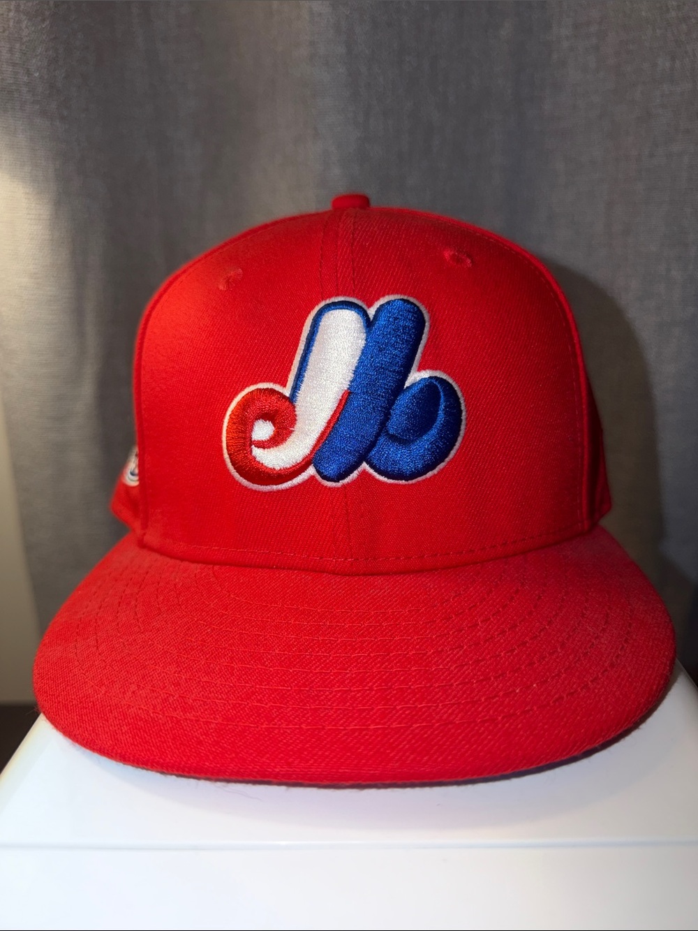 Men’s Red Baseball Cap with Embroidered Logo (Montreal 35th Expos)